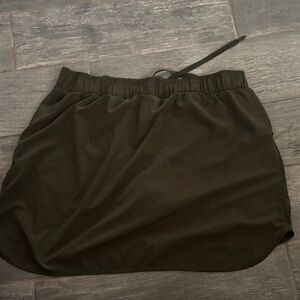 Target Olive Green Mini Skirt with Elastic Drawstring Waist